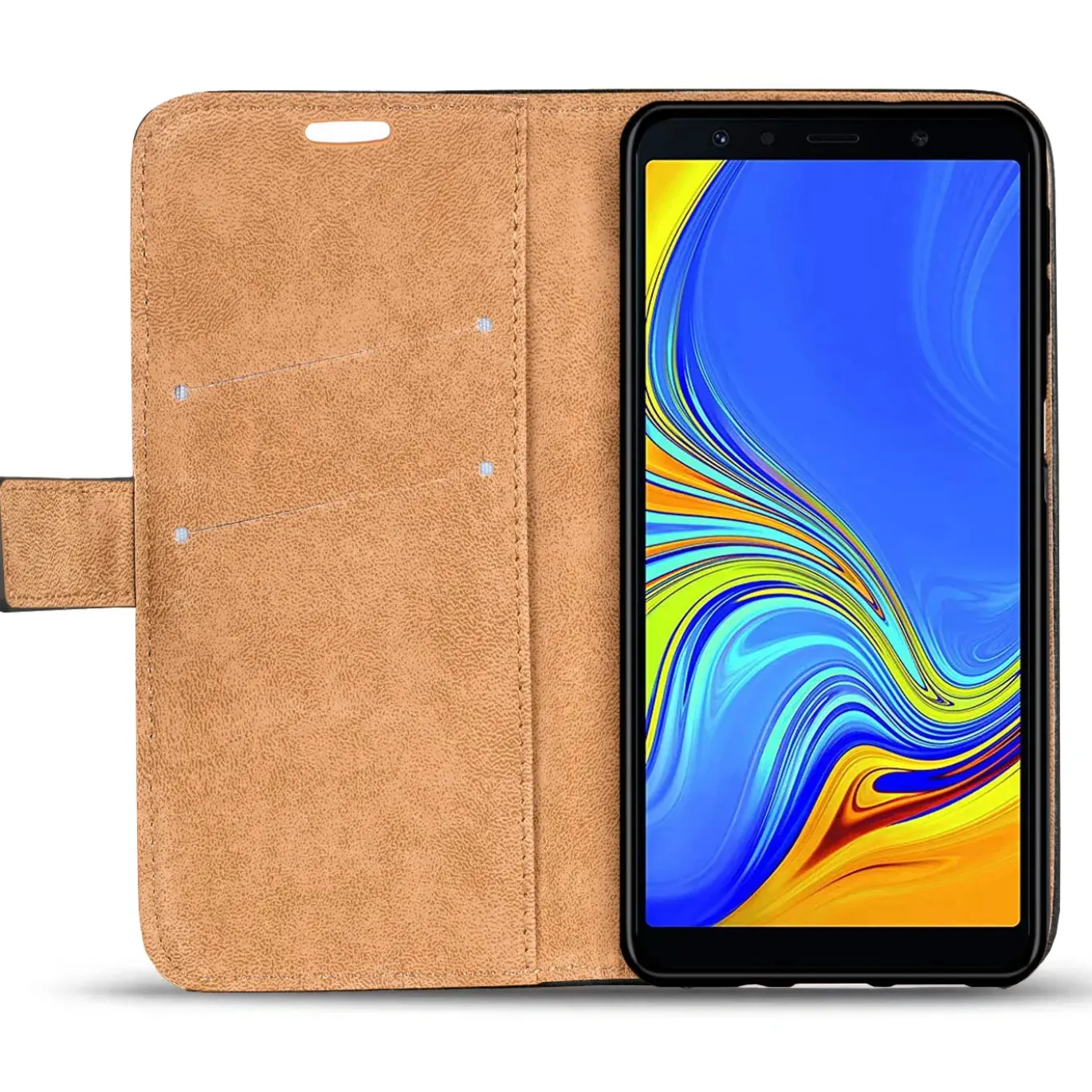 Samsung Galaxy A9 2018 - Retro Klapphülle mit Karten- & Geldfach