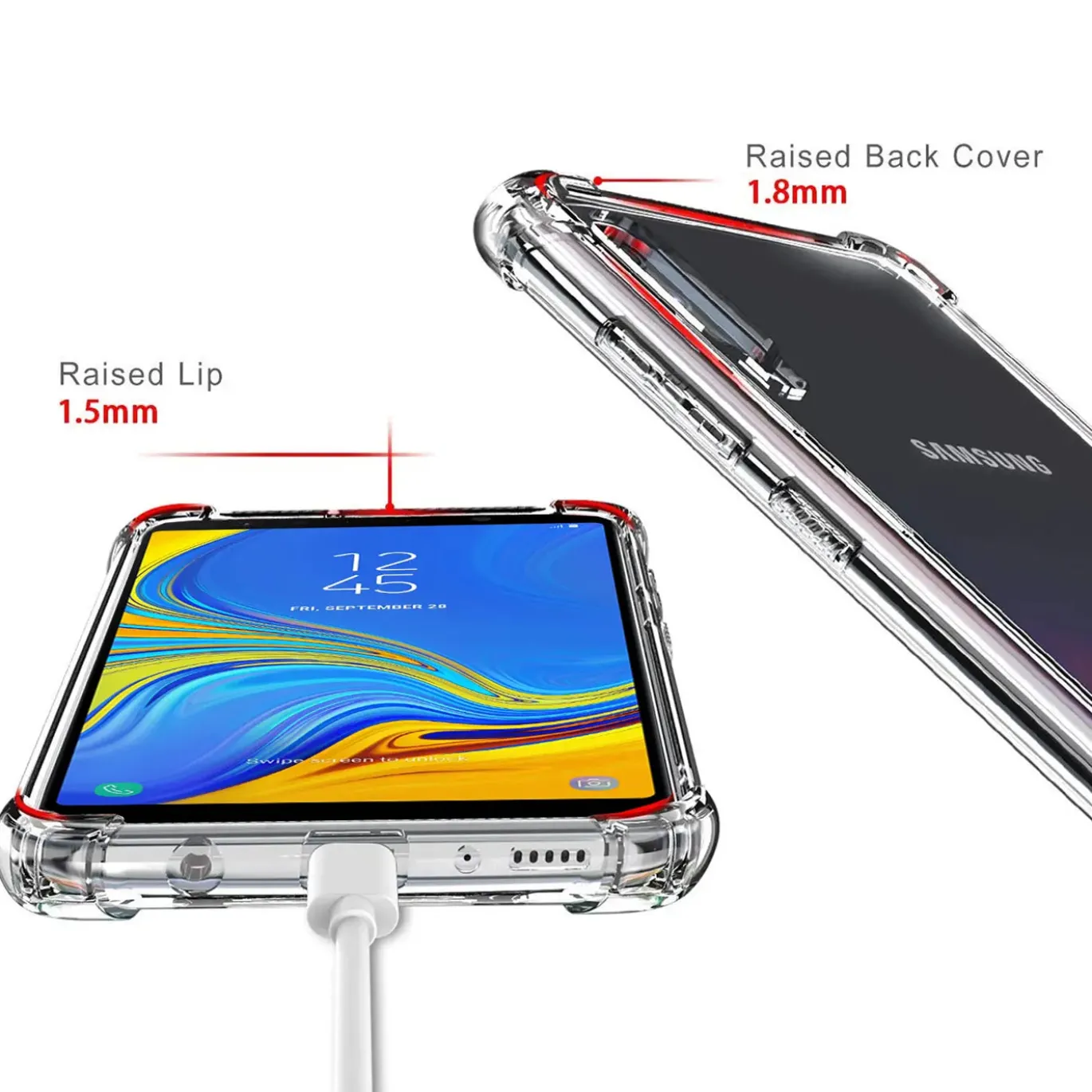 Samsung Galaxy A9 2018 - Stoßfestes Clear Case