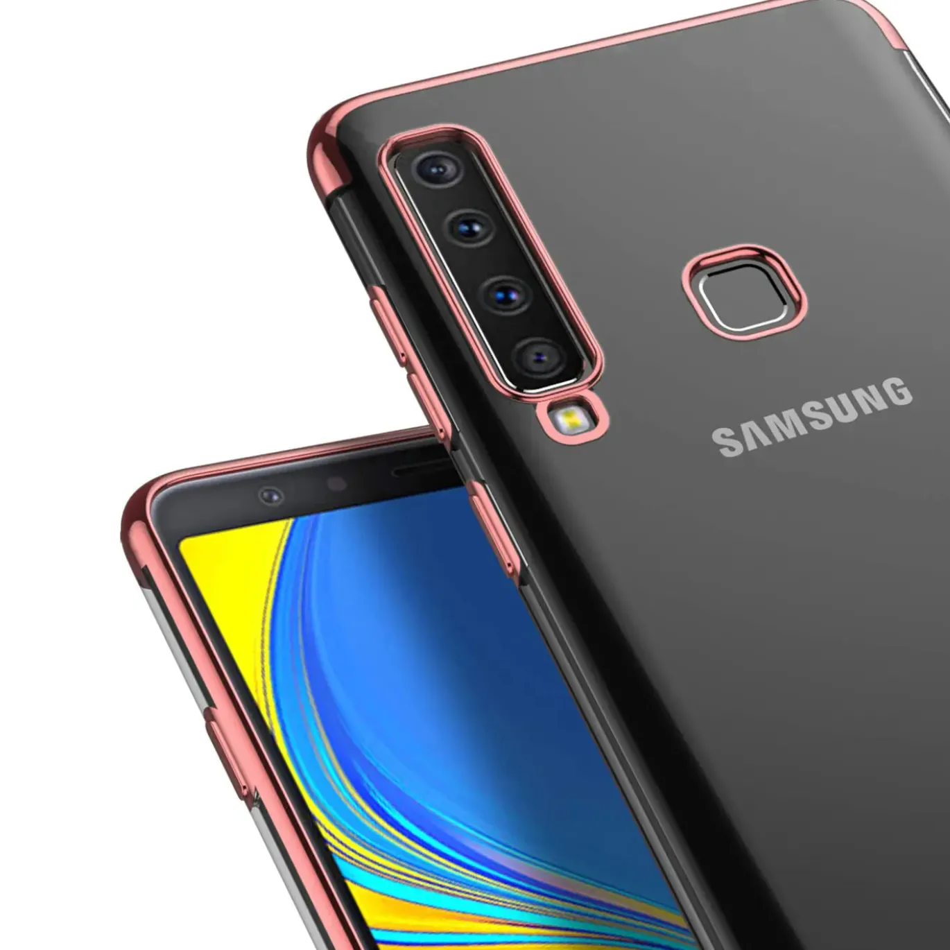 Samsung Galaxy A9 2018 - Transparente Hülle mit Akzenten