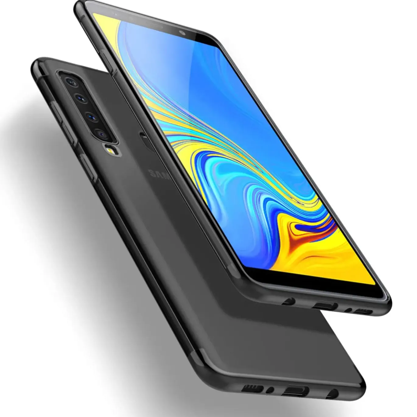 Samsung Galaxy A9 2018 - Transparente Hülle mit Akzenten