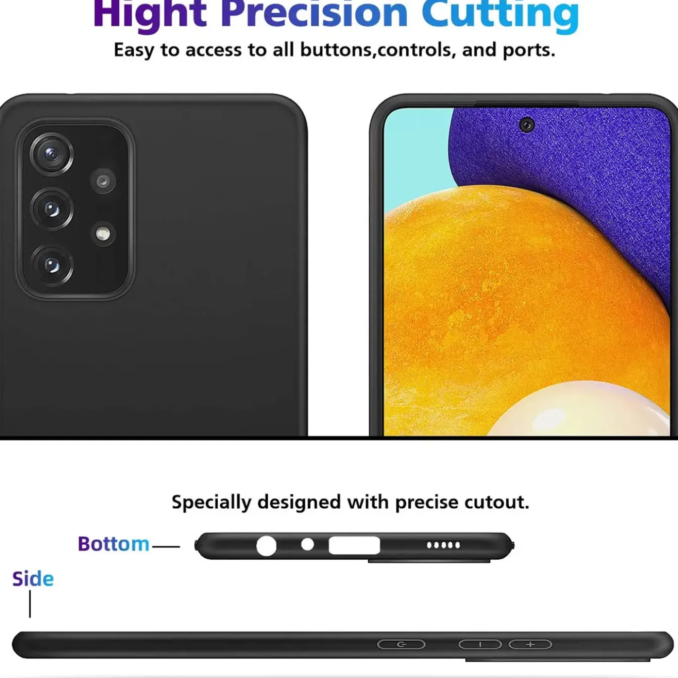 Samsung Galaxy A52 / A52 5G / A52S 5G - Slim Silikon Backcover Schwarz