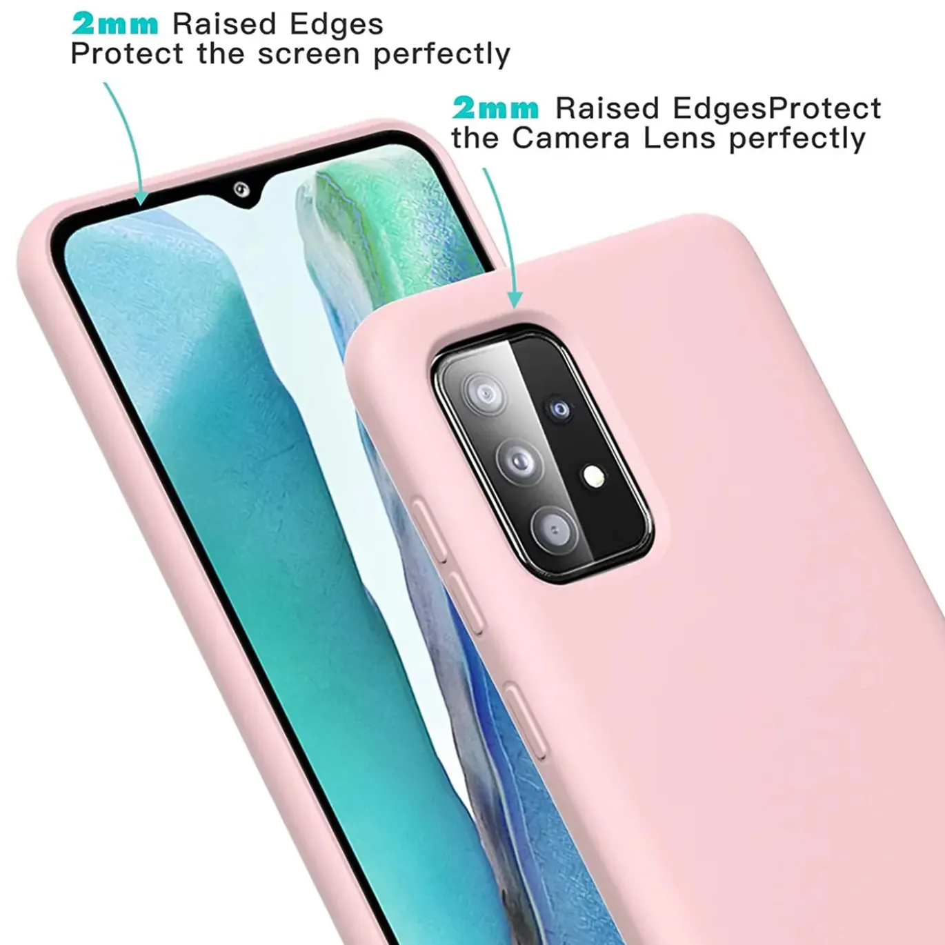 Samsung Galaxy A52 / A52 5G / A52S 5G - Silikon Case mit Mikrofaser-Innenseite