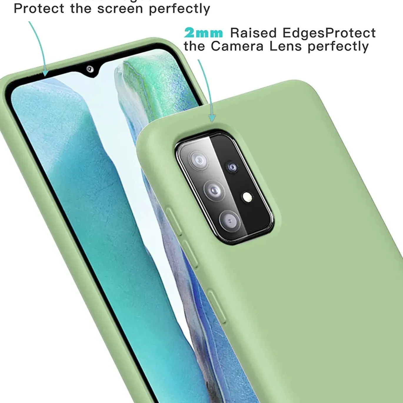 Samsung Galaxy A52 / A52 5G / A52S 5G - Silikon Case mit Mikrofaser-Innenseite
