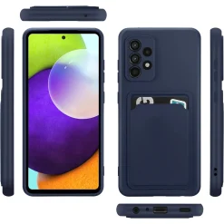 Samsung Galaxy A52 / A52 5G / A52S 5G - Silikonhülle mit Kartenfach & Kameraschutz