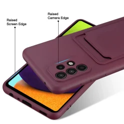 Samsung Galaxy A52 / A52 5G / A52S 5G - Silikonhülle mit Kartenfach & Kameraschutz