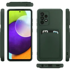 Samsung Galaxy A52 / A52 5G / A52S 5G - Silikonhülle mit Kartenfach & Kameraschutz