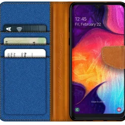 Samsung Galaxy A50 / A30s - Jeanslook Klapphülle mit Kartenfach