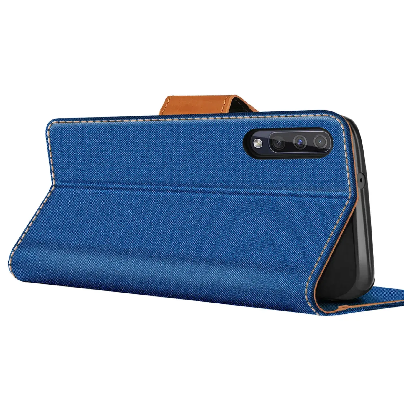 Samsung Galaxy A50 / A30s - Jeanslook Klapphülle mit Kartenfach