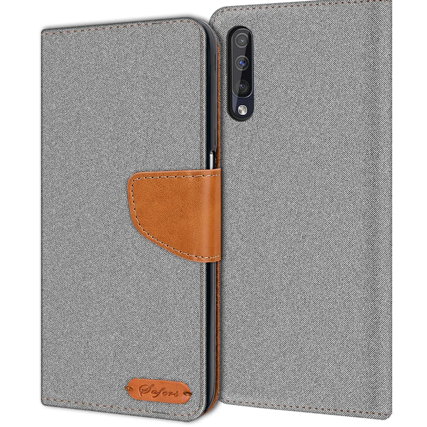 Samsung Galaxy A50 / A30s - Jeanslook Klapphülle mit Kartenfach