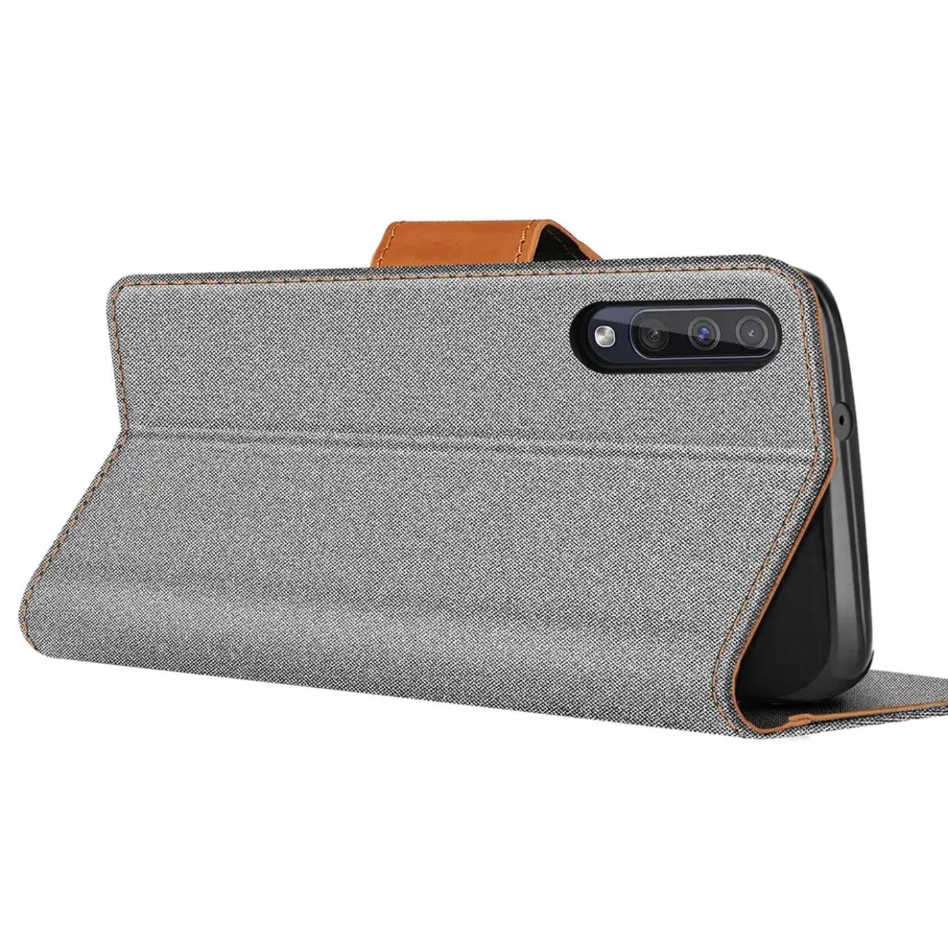 Samsung Galaxy A50 / A30s - Jeanslook Klapphülle mit Kartenfach