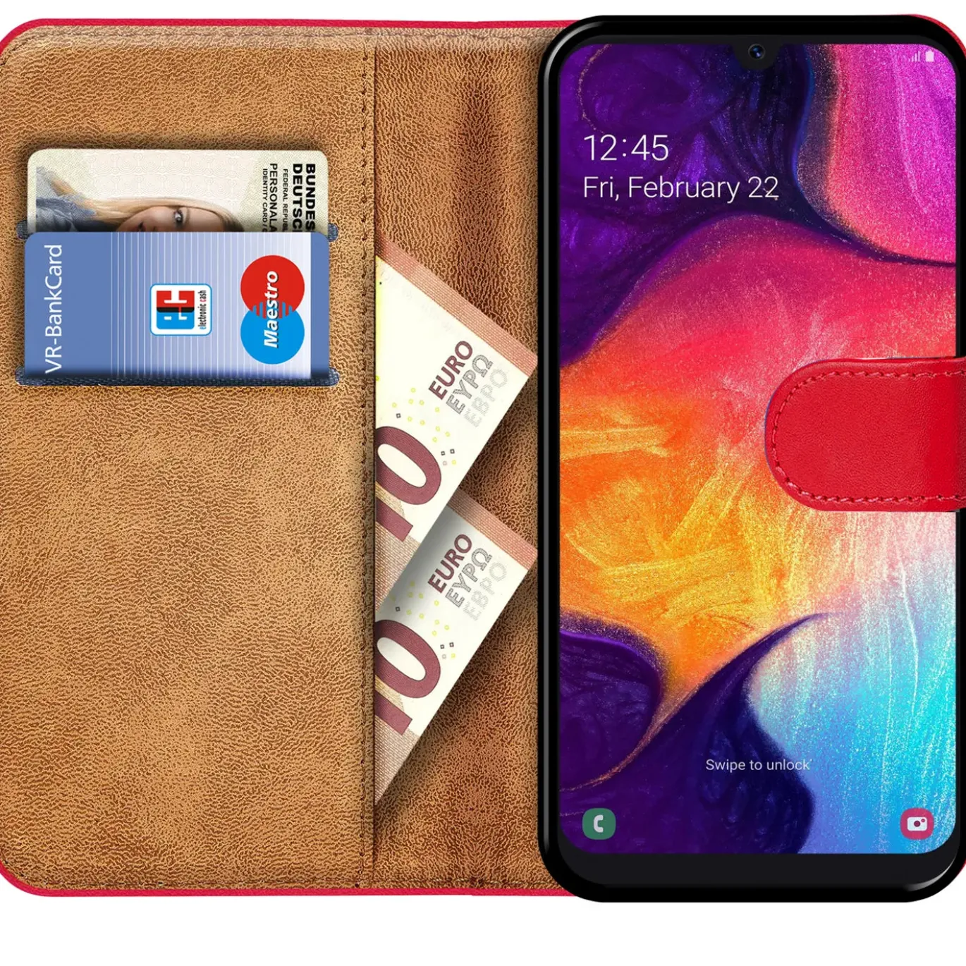 Samsung Galaxy A50 / A30s - Klapphülle mit Kartenfächern
