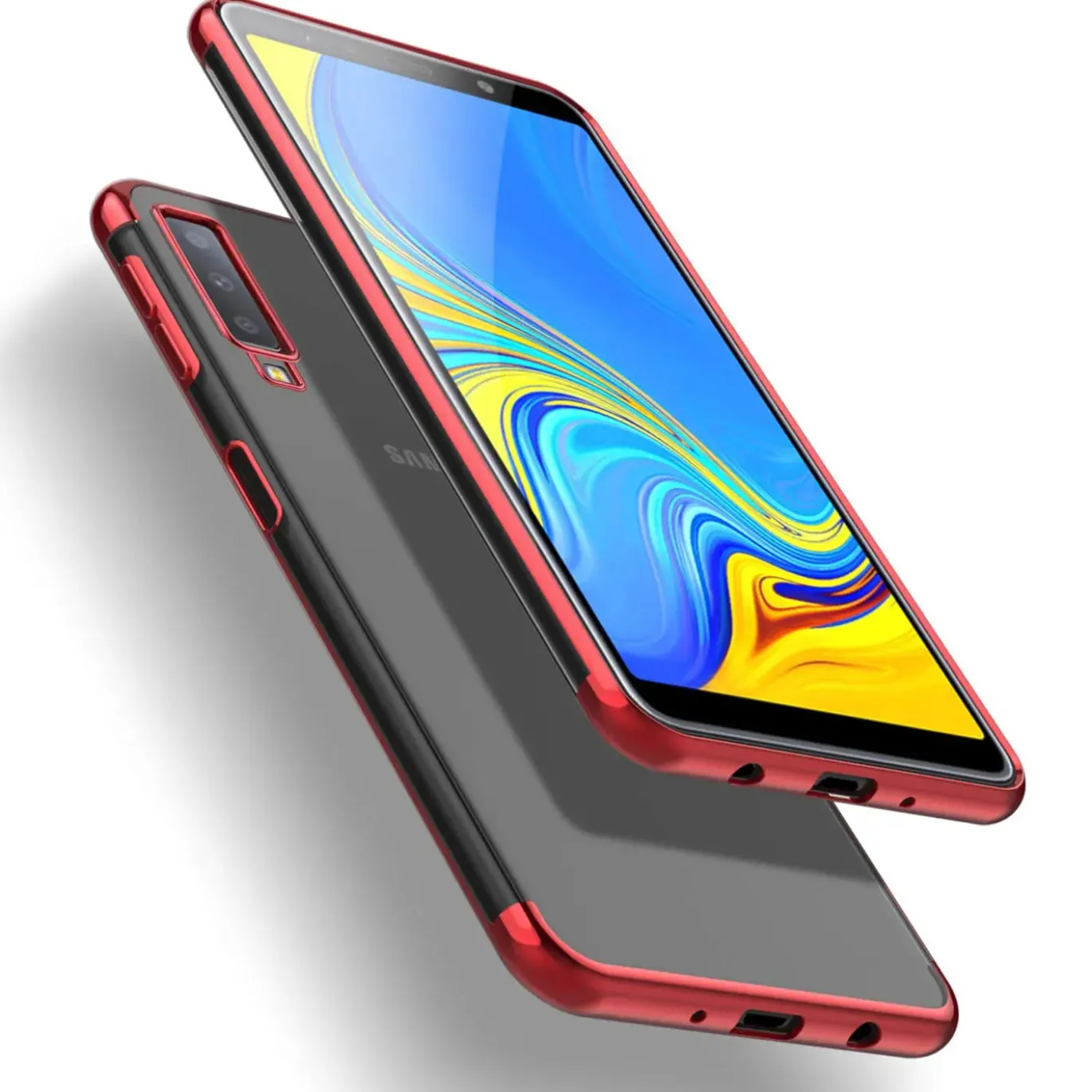 Samsung Galaxy A70 / A70s - Transparente Hülle mit Akzenten