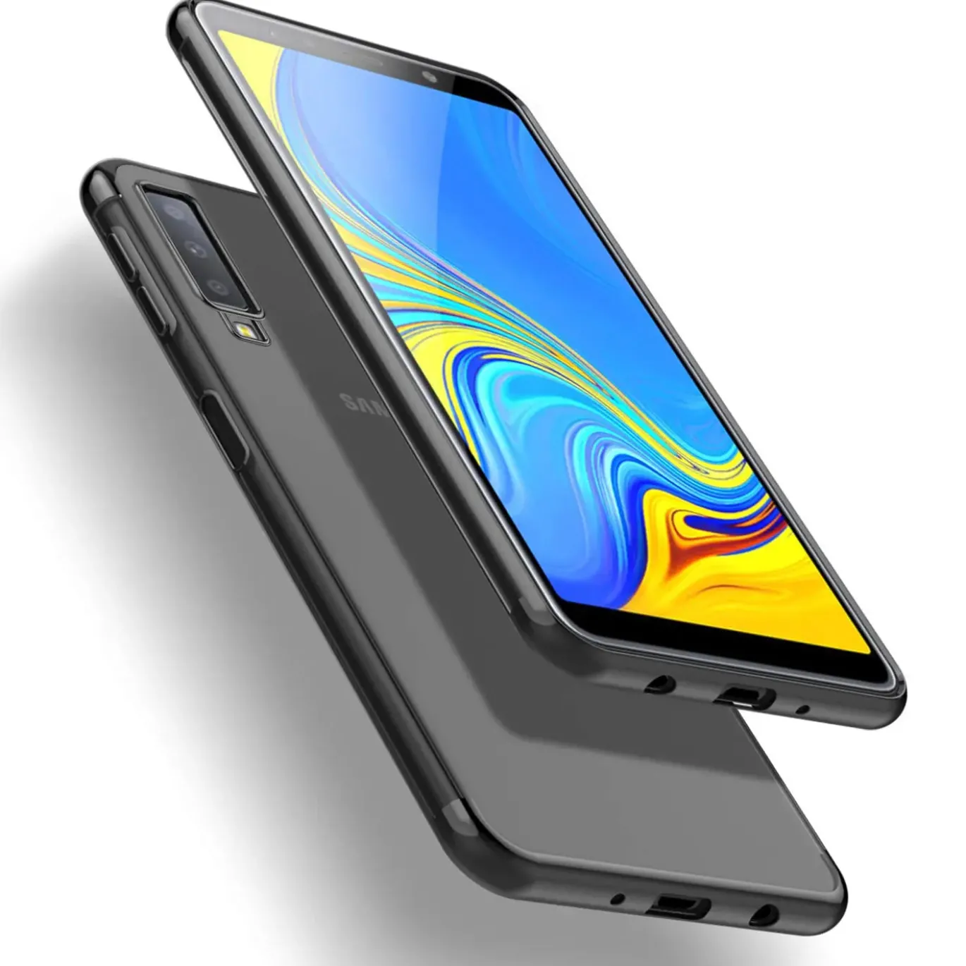 Samsung Galaxy A70 / A70s - Transparente Hülle mit Akzenten