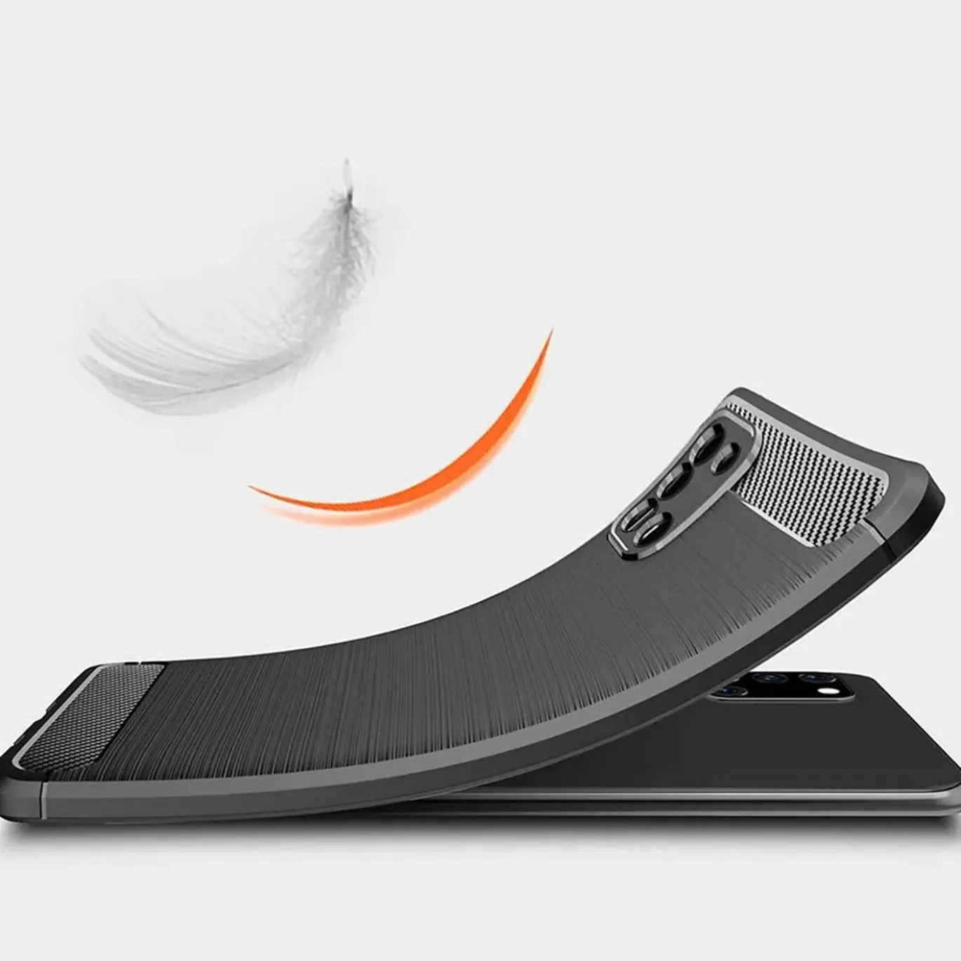 Samsung Galaxy A31 - Carbon Case Hülle, stoßfest