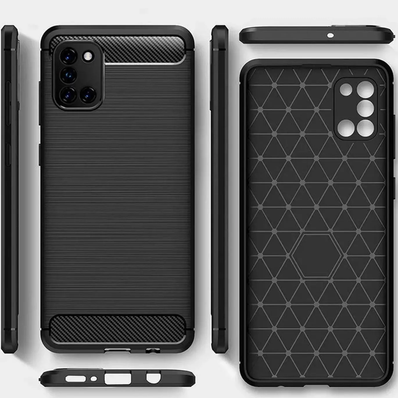 Samsung Galaxy A31 - Carbon Case Hülle, stoßfest