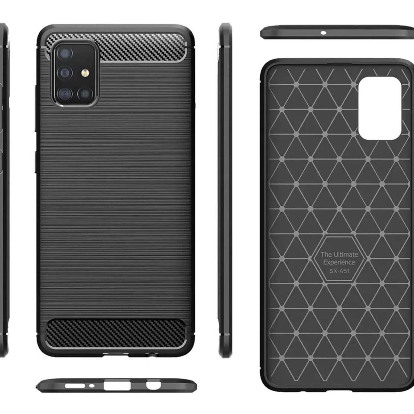 Samsung Galaxy A51 - Carbon Case Hülle, stoßfest