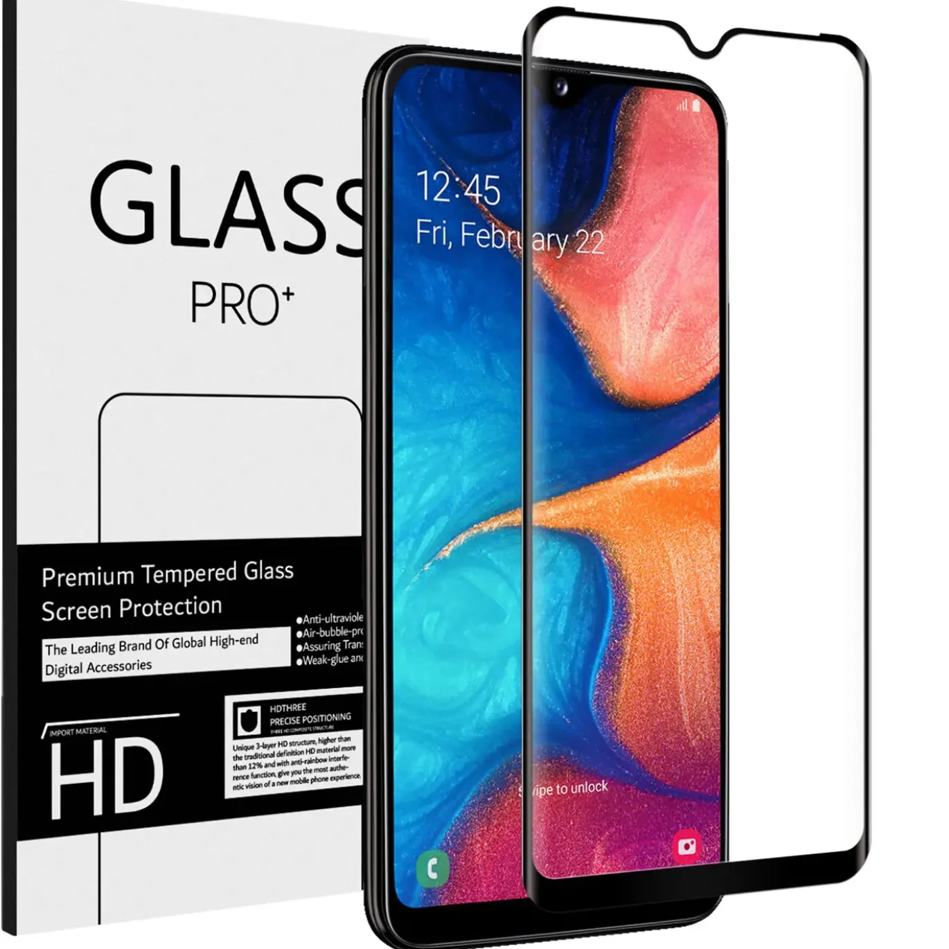 Samsung Galaxy A41 - Fullscreen 9H Panzerglas Displayglas