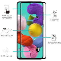 Samsung Galaxy A51 - Fullscreen 9H Panzerglas Displayglas