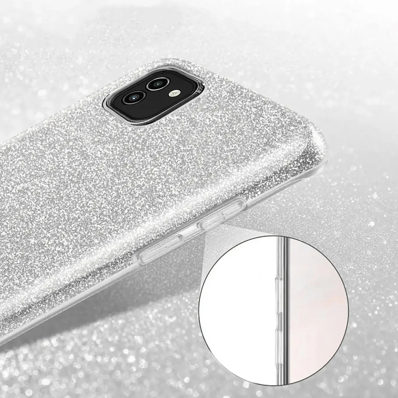Samsung Galaxy A03 - Glitzer TPU Hülle