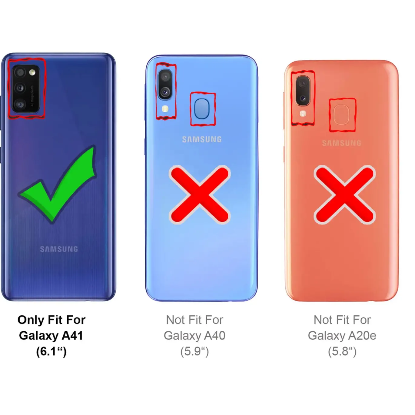Samsung Galaxy A41 - 9H Displayschutzfolie 2x Display & Kamera