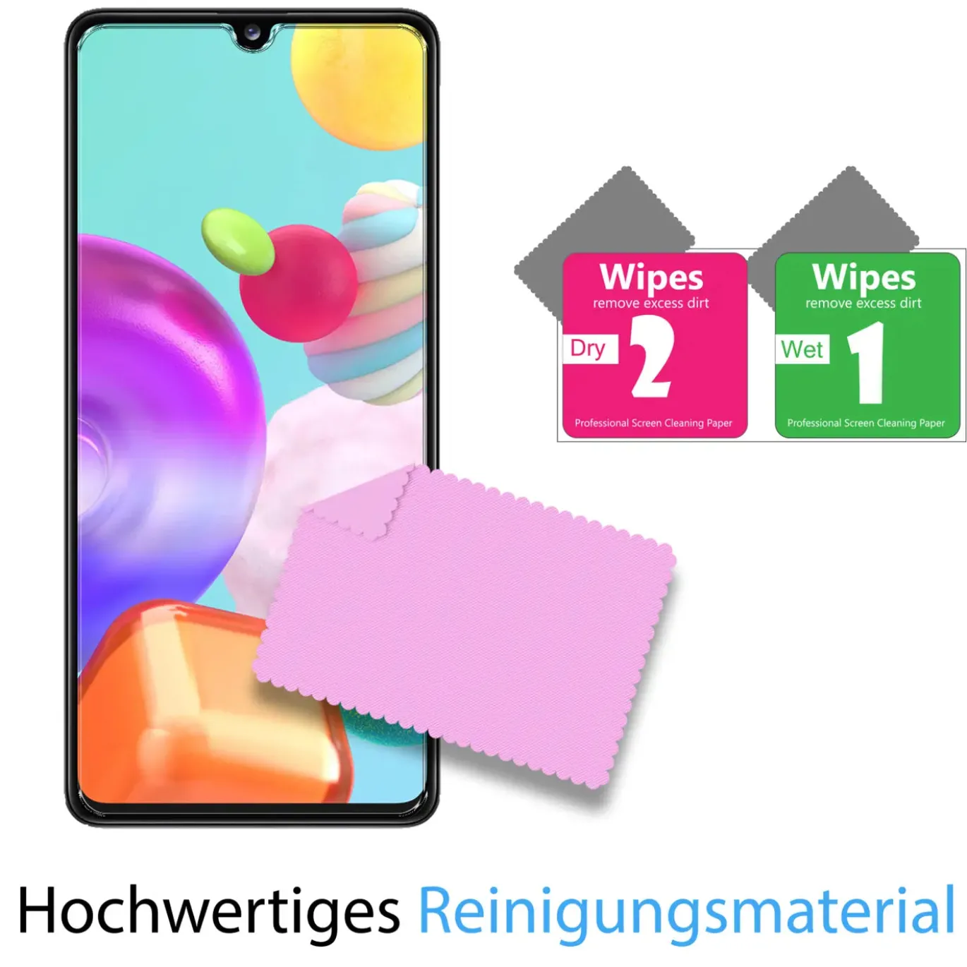 Samsung Galaxy A41 - 9H Displayschutzfolie 2x Display & Kamera