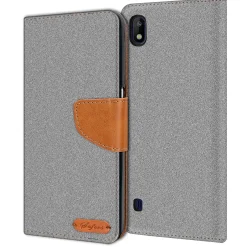 Samsung Galaxy A10 - Jeanslook Klapphülle mit Kartenfach