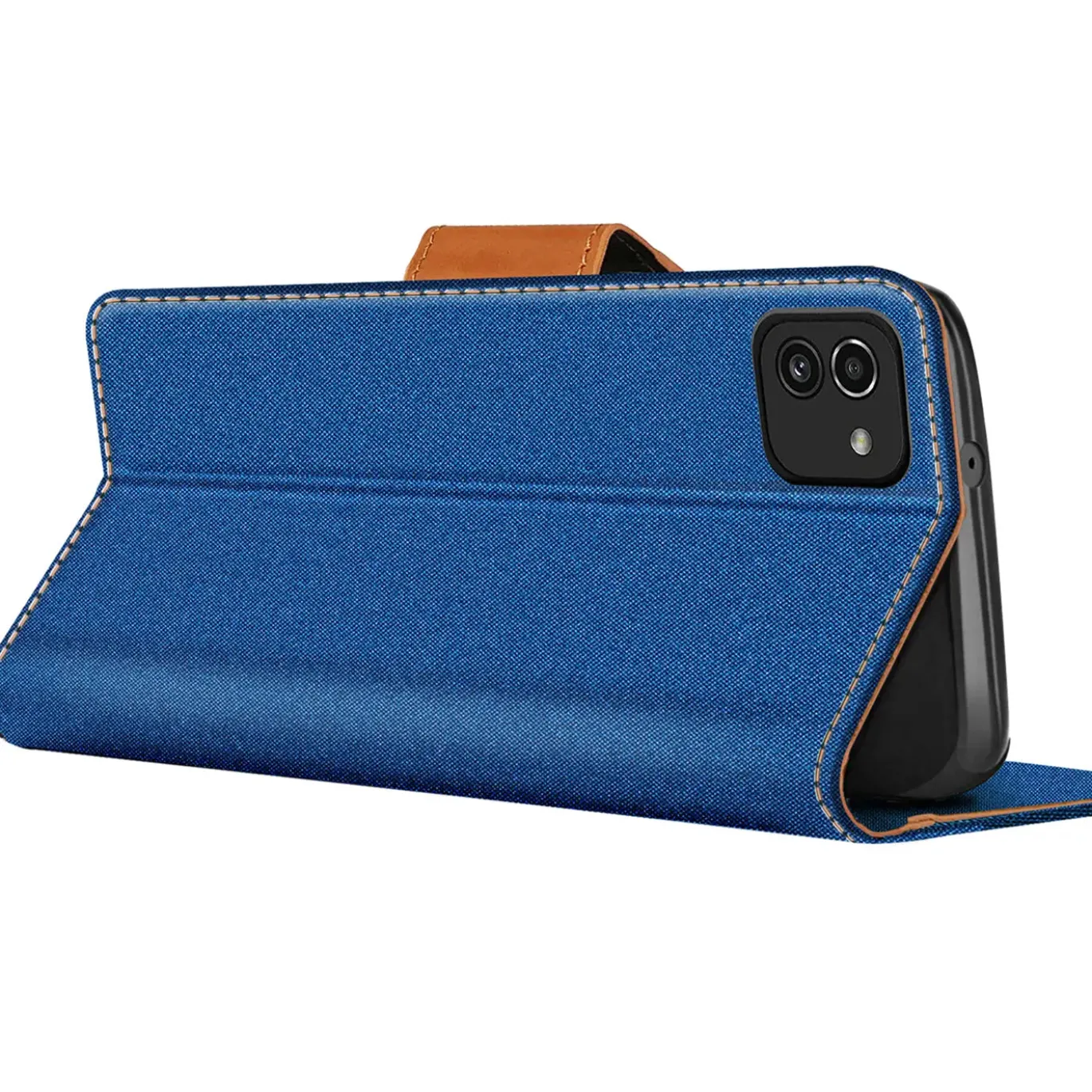 Samsung Galaxy A03 - Jeanslook Klapphülle mit Kartenfach