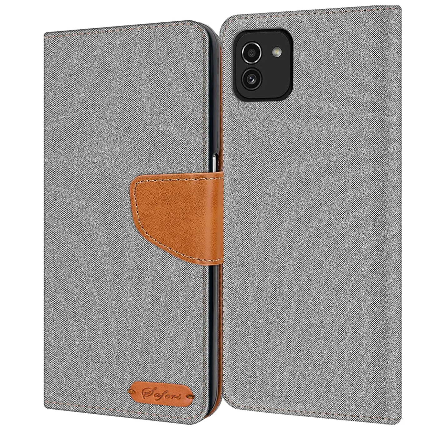 Samsung Galaxy A03 - Jeanslook Klapphülle mit Kartenfach