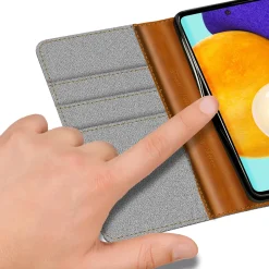 Samsung Galaxy A72 - Jeanslook Klapphülle mit Kartenfach