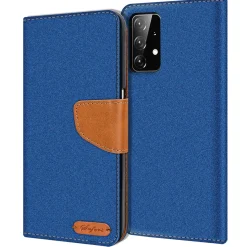 Samsung Galaxy A72 - Jeanslook Klapphülle mit Kartenfach