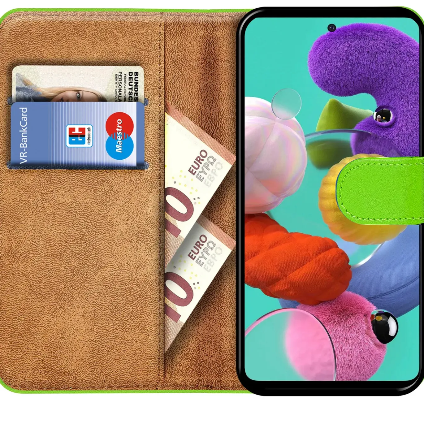 Samsung Galaxy A51 - Klapphülle mit Kartenfächern