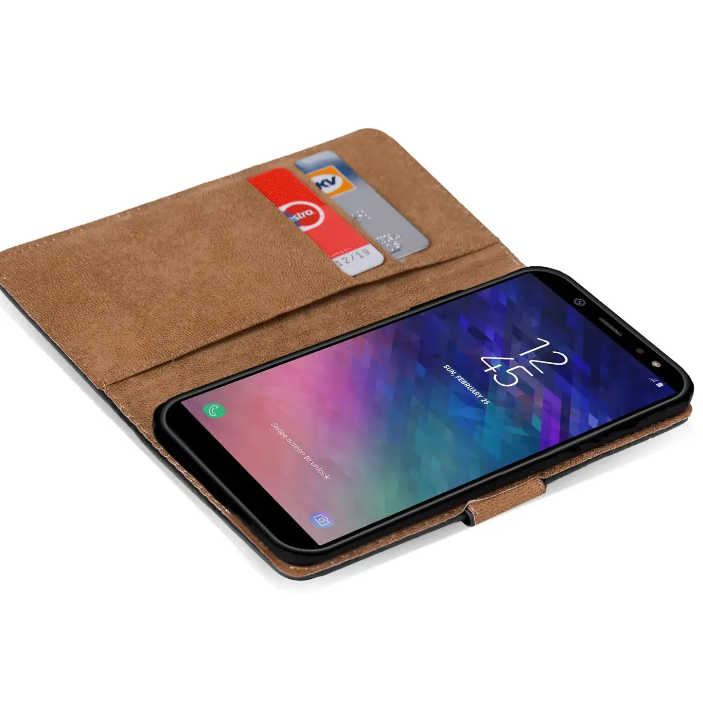 Samsung Galaxy A6 - Klapphülle mit Kartenfächern