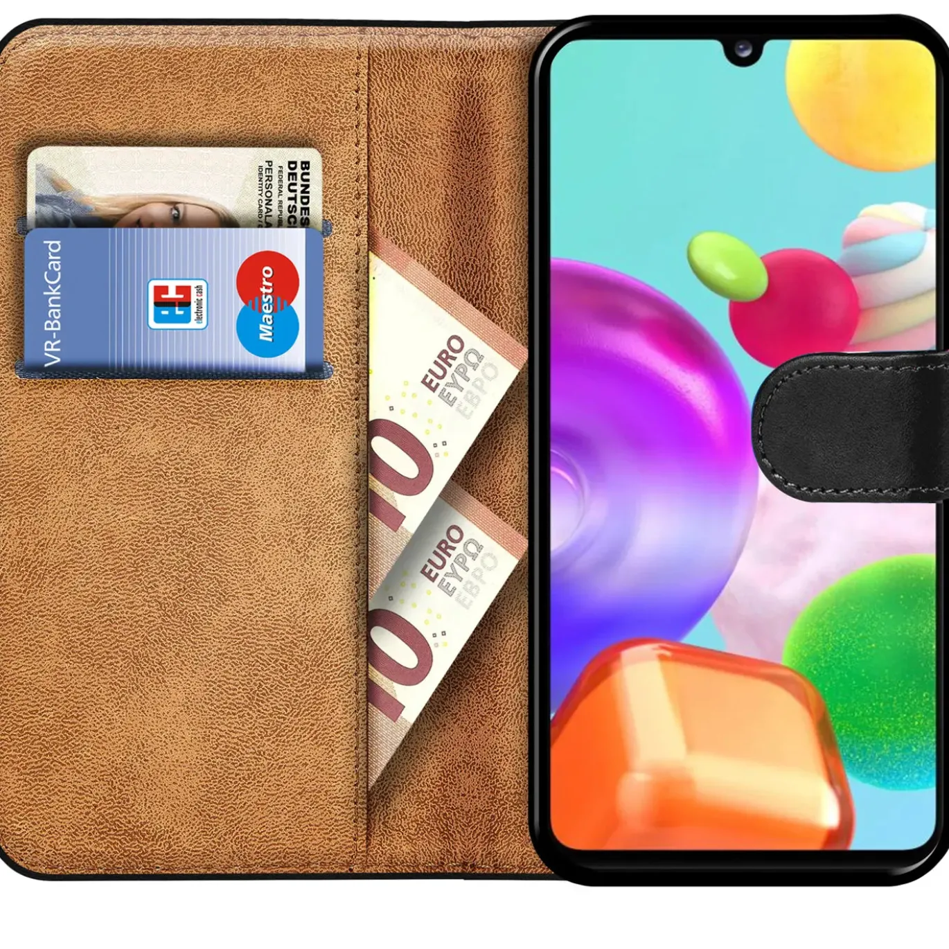 Samsung Galaxy A41 - Klapphülle mit Kartenfächern