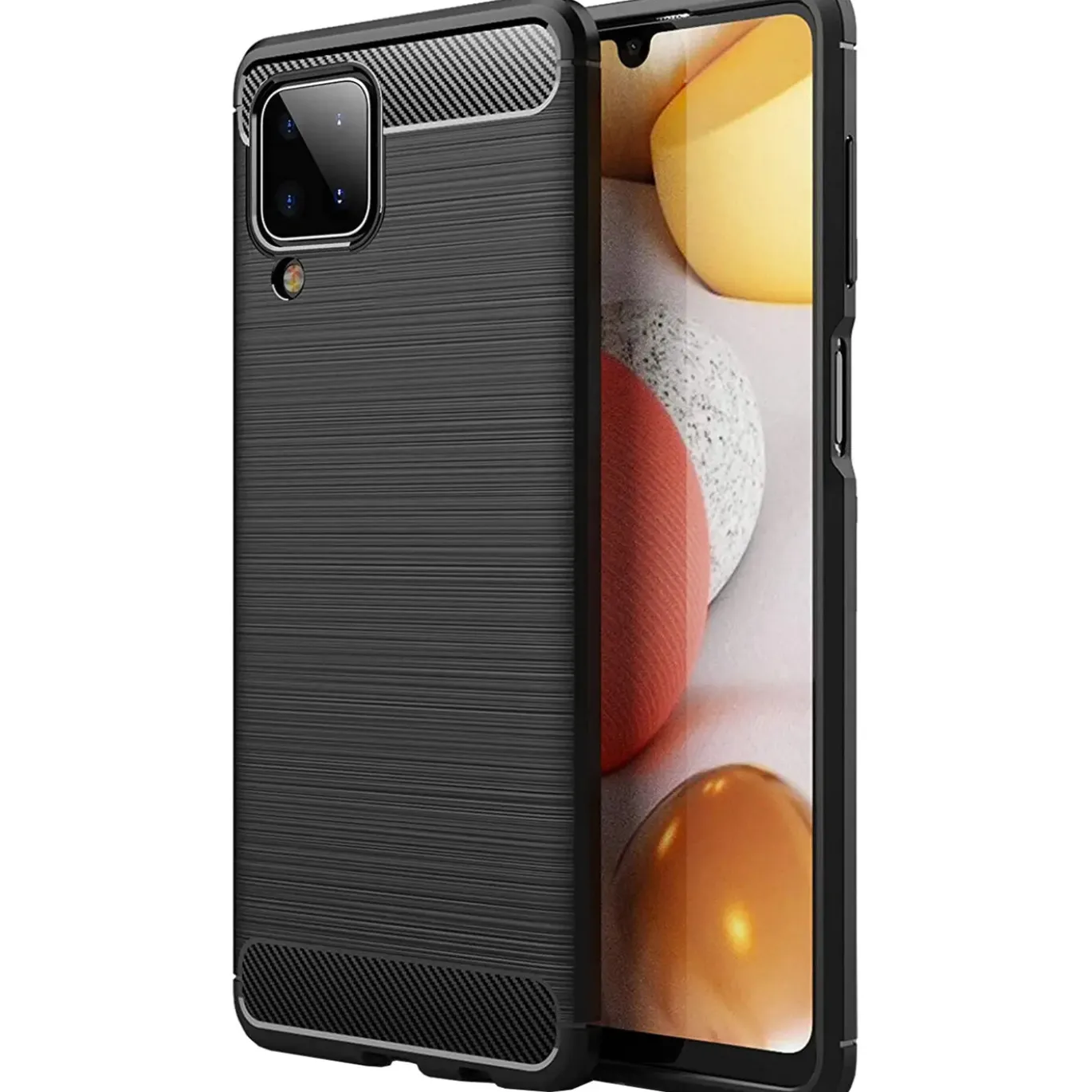 Samsung Galaxy A12 / M12 - Carbon Case Hülle, stoßfest