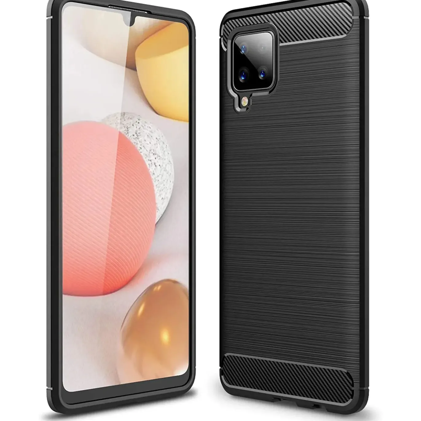 Samsung Galaxy A12 / M12 - Carbon Case Hülle, stoßfest