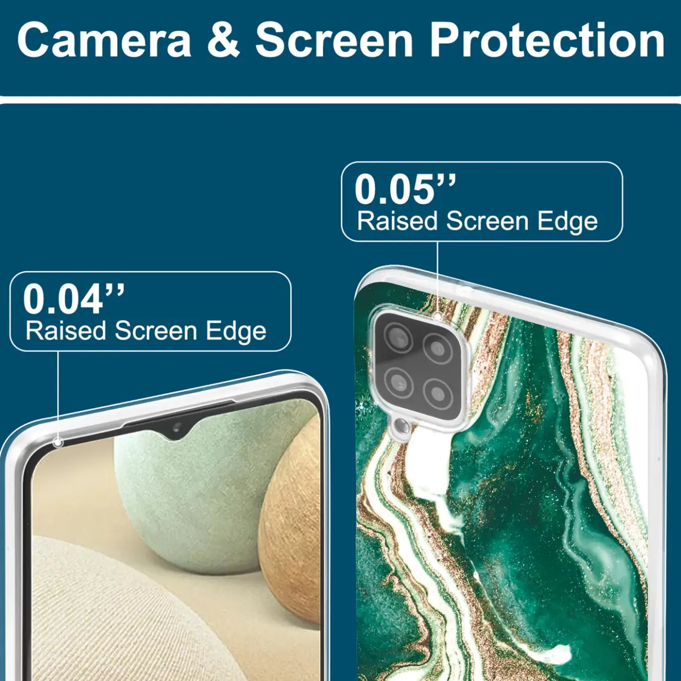 Samsung Galaxy A12 / M12 - Marmor & Sand Design Hülle
