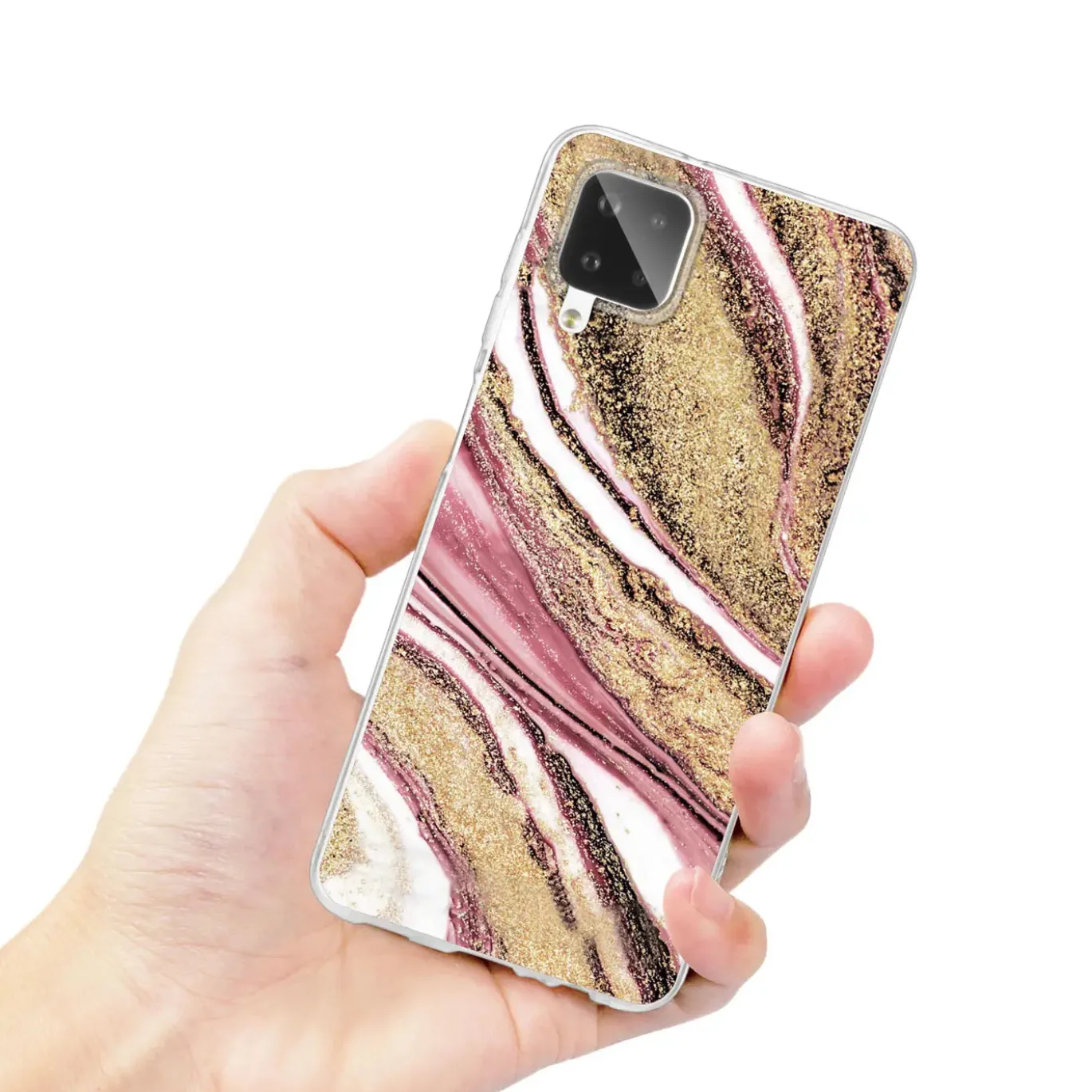 Samsung Galaxy A12 / M12 - Marmor & Sand Design Hülle