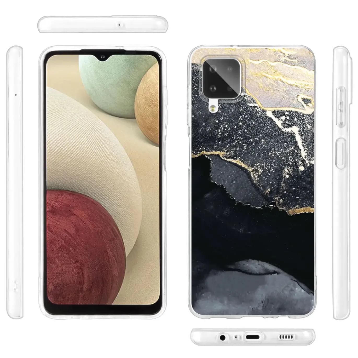 Samsung Galaxy A12 / M12 - Marmor & Sand Design Hülle