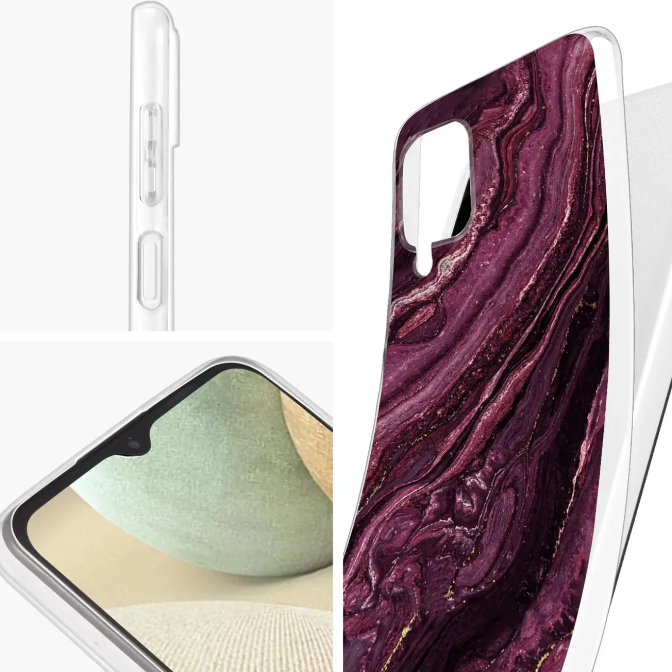Samsung Galaxy A12 / M12 - Marmor & Sand Design Hülle