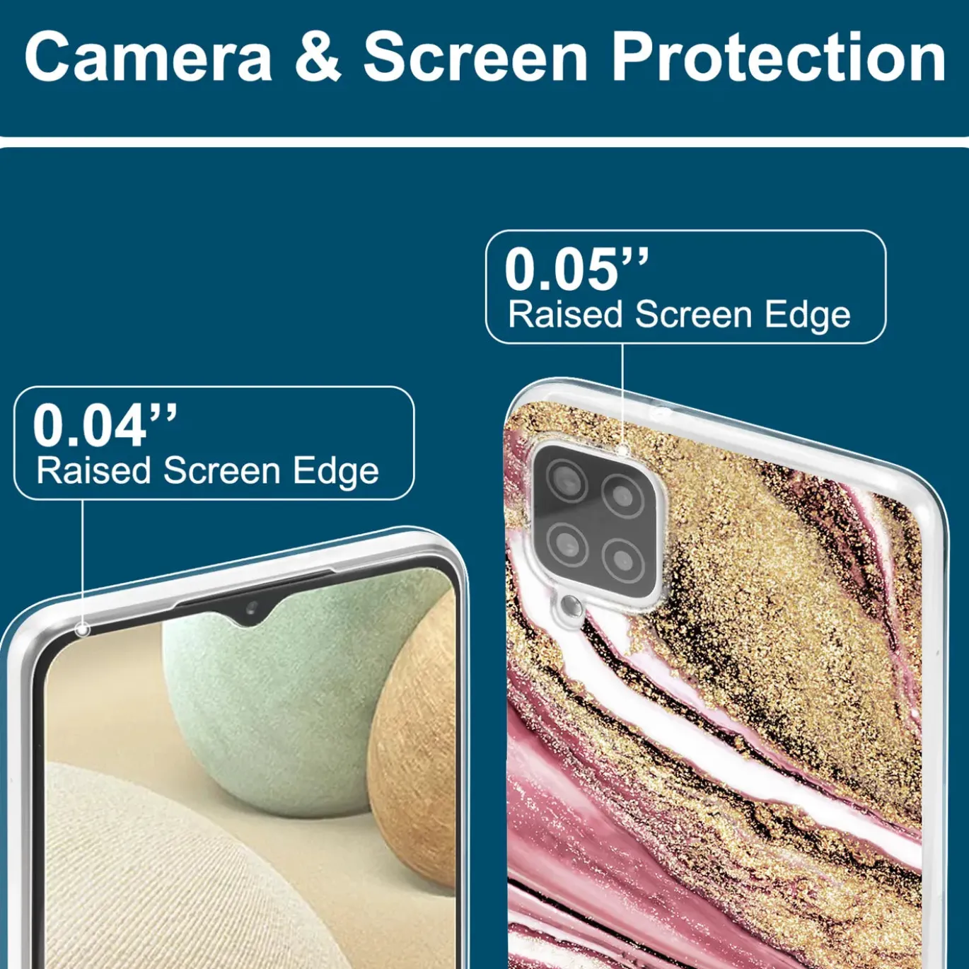 Samsung Galaxy A12 / M12 - Marmor & Sand Design Hülle