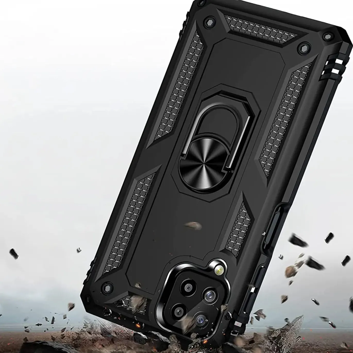 Samsung Galaxy A12 / M12 - Outdoor Hardcase mit Ringhalter