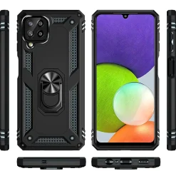 Samsung Galaxy A12 / M12 - Outdoor Hardcase mit Ringhalter