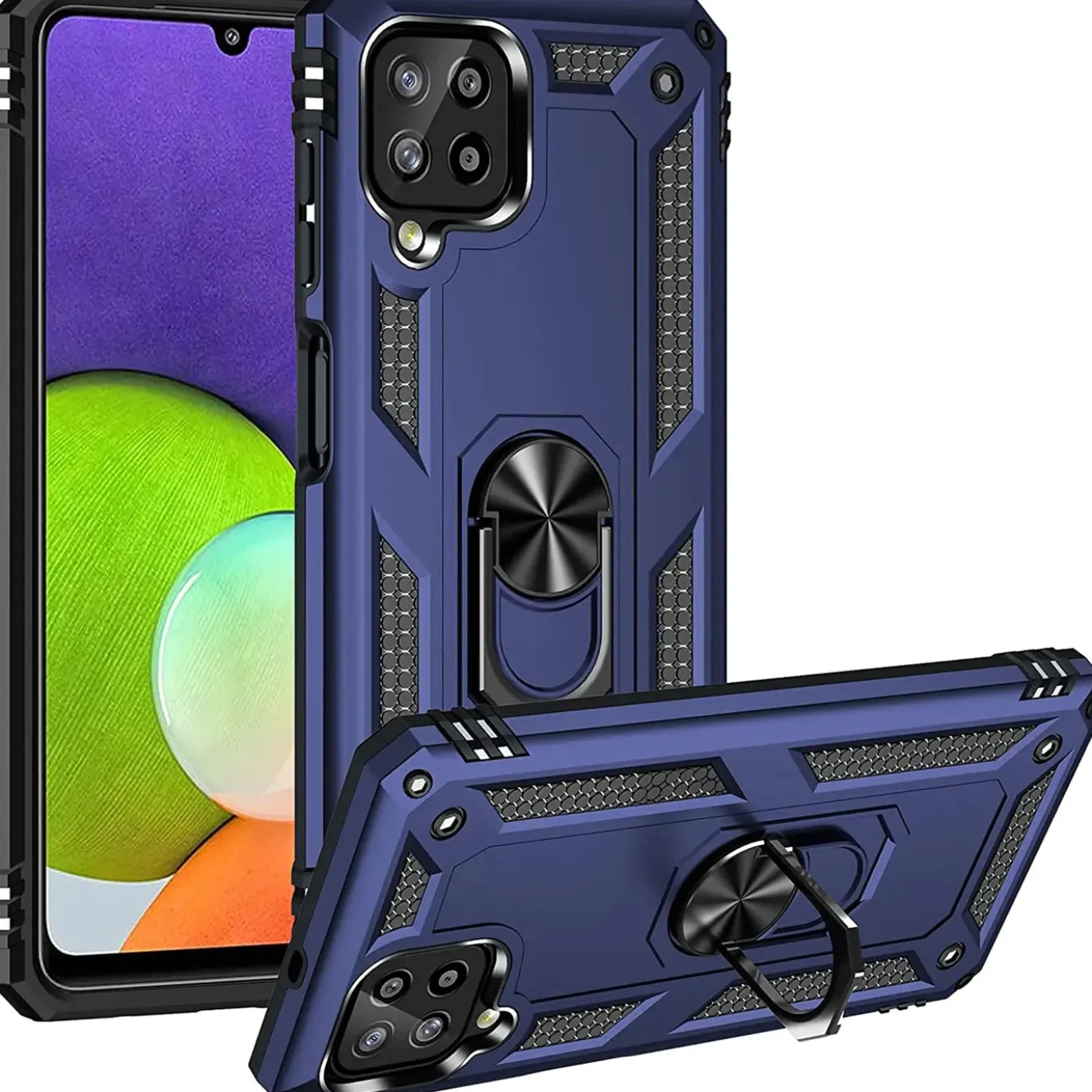 Samsung Galaxy A12 / M12 - Outdoor Hardcase mit Ringhalter
