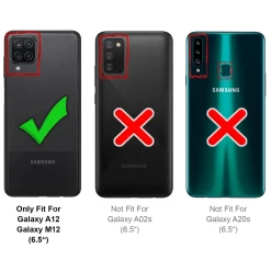 Samsung Galaxy A12 / M12 - Robuste Klapphülle mit RFID Block