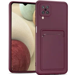 Samsung Galaxy A12 / M12 - Silikonhülle mit Kartenfach & Kameraschutz