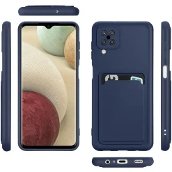 Samsung Galaxy A12 / M12 - Silikonhülle mit Kartenfach & Kameraschutz