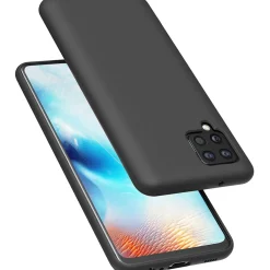 Samsung Galaxy A12 / M12 - Silikon Case mit Mikrofaser-Innenseite