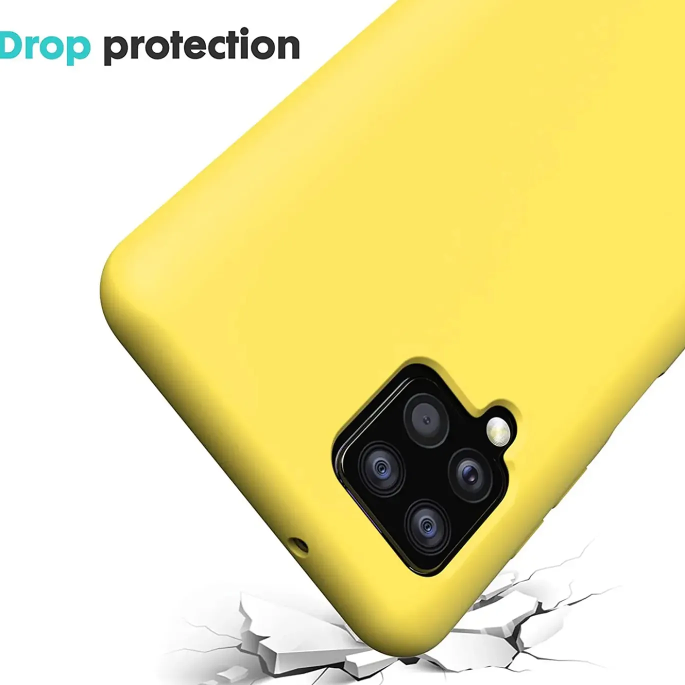 Samsung Galaxy A12 / M12 - Silikon Case mit Mikrofaser-Innenseite