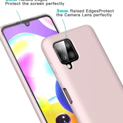 Samsung Galaxy A12 / M12 - Silikon Case mit Mikrofaser-Innenseite