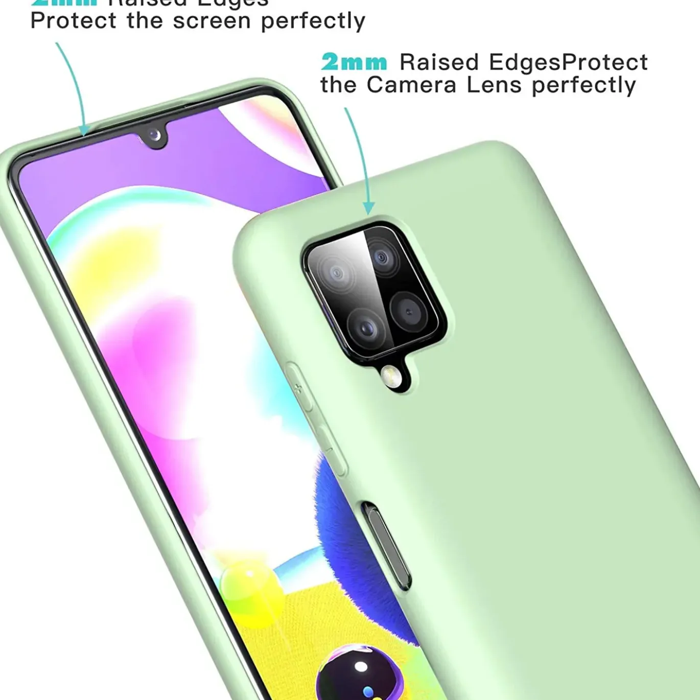 Samsung Galaxy A12 / M12 - Silikon Case mit Mikrofaser-Innenseite